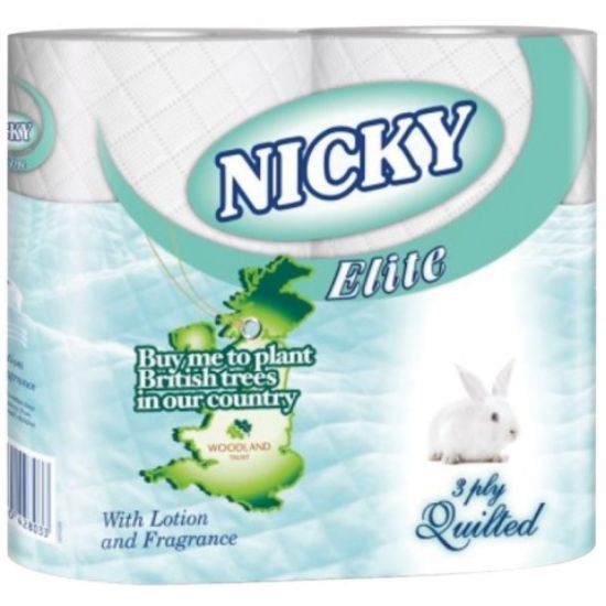 Nicky Luxury 3 Ply Toilet Roll 160sht 4 X 10 *p