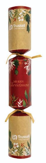 2024 Trussell Trust Red And Kraft Tree 11" Christmas Cracker Recycled (Case Of 50)