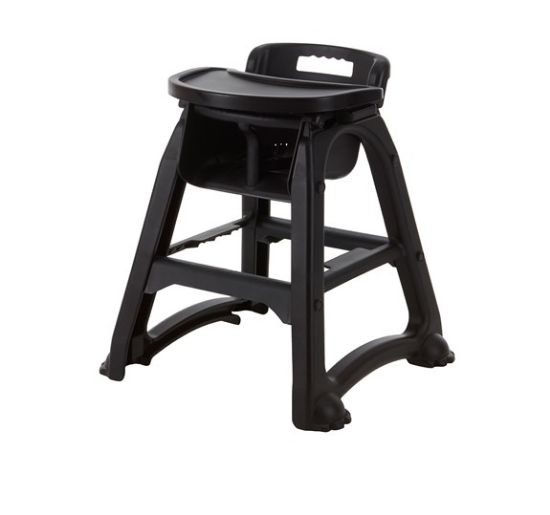Genware Black Pp High Chair Tray