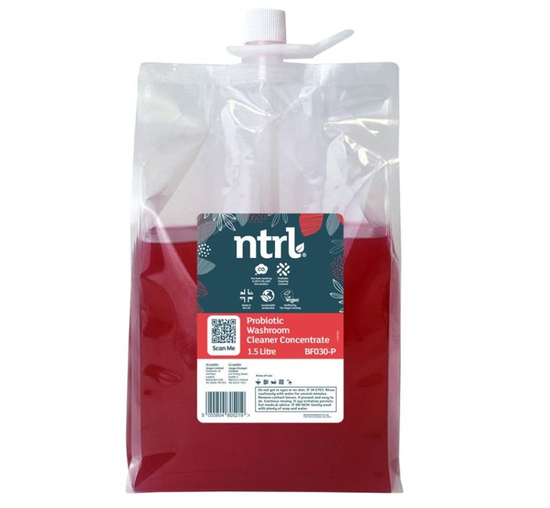 Jangro Ntrl Probiotic Washroom Cleaner Concentrate 1.5ltr Pouch (Case of 2)
