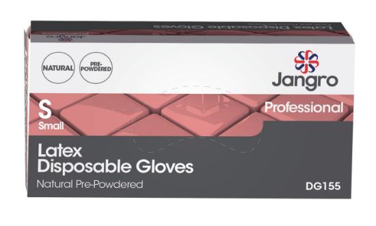 Jangro Glove Latex Large Natural Powdered (100) *p