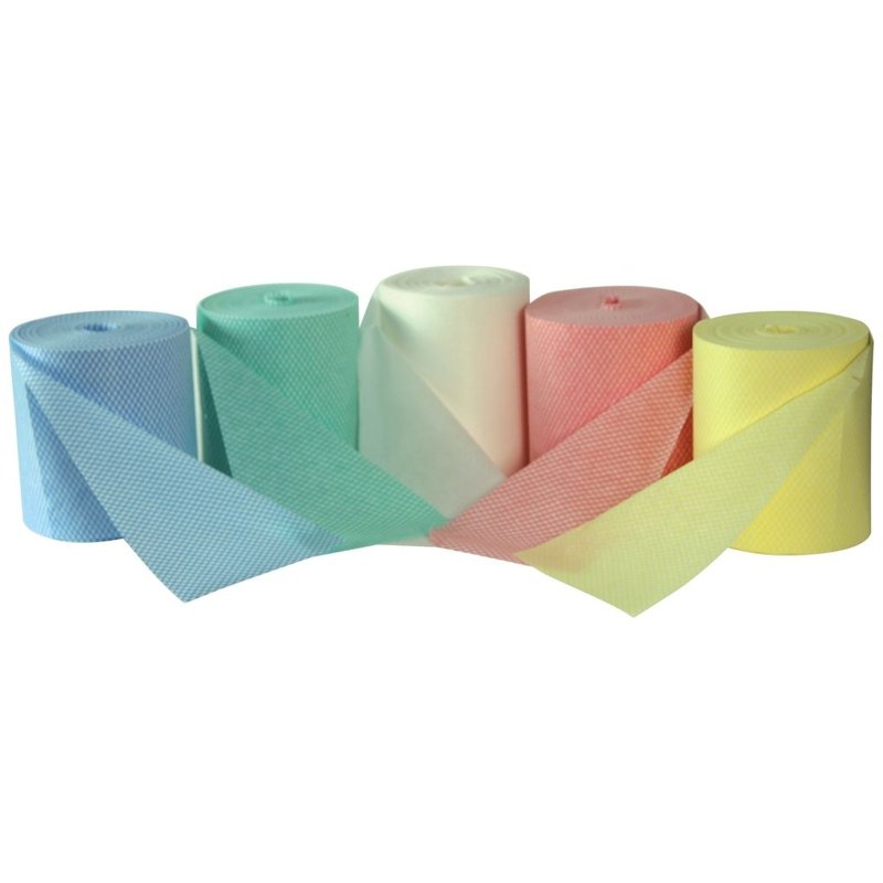 Jangro Lightweight Cloth Roll Green 350 Sheet Rolls (2) *p
