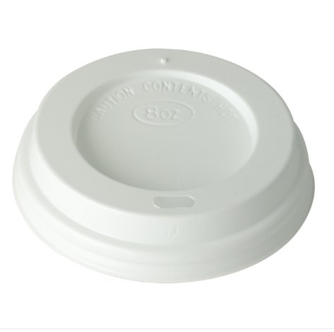 DOMED SIP THRU LID WHITE FOR 12oz PRISM (100)
