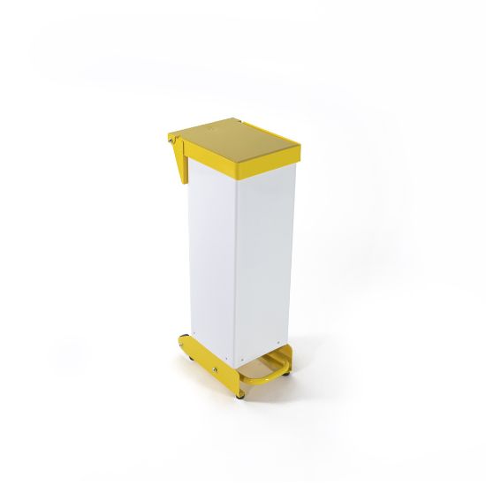 18ltr Sackholder Fire Proof Metal Body & Metal Yellow Lid With Plastic Base