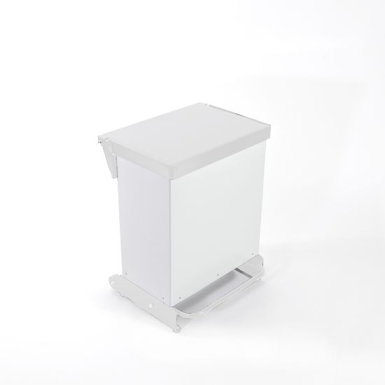36ltr Sackholder Fire Proof Metal Body & Metal White Lid With Plastic Base