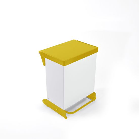36ltr Sackholder Fire Proof Metal Body & Metal Yellow Lid With Plastic Base