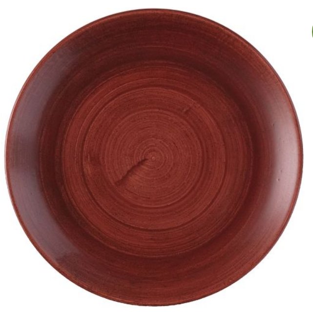 STONECAST COUPE PLATE 8.67" BERRY RED (12)