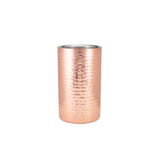 Genware Hammered Copper Plated Wine Cooler