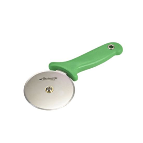 Genware Pizza Cutter Green Handle 4"
