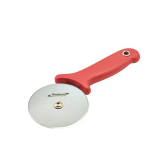 Genware Pizza Cutter Red Handle 4"