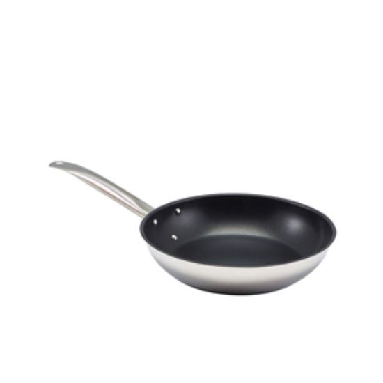 Genware Economy Non Stick Stainless Steel Frying Pan 24cm