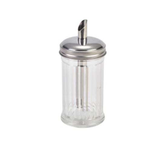 Clear Plastic Sugar Pourer With S/St.Top