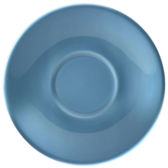 Genware Porcelain Blue Saucer 14.5cm/5.75 (6)