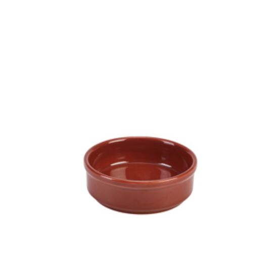 Genware Porcelain Terracotta Round Dish 10cm/4 (6)