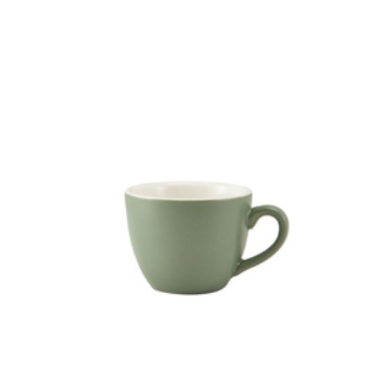 Genware Porcelain Matt Sage Bowl Shaped Cup 9cl/3oz (6)