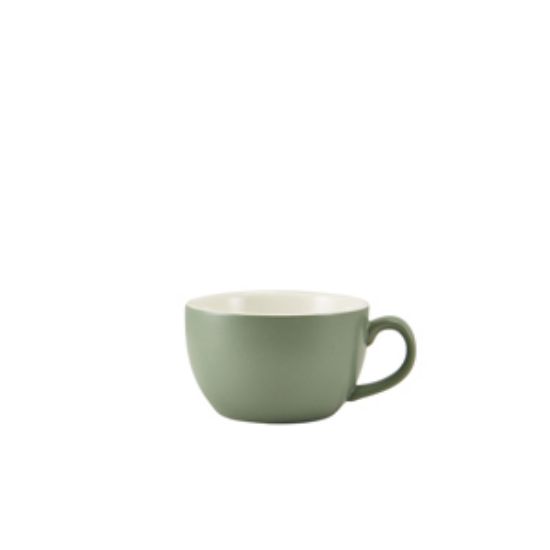 Genware Porcelain Matt Sage Bowl Shaped Cup 17.5cl/6oz (6)