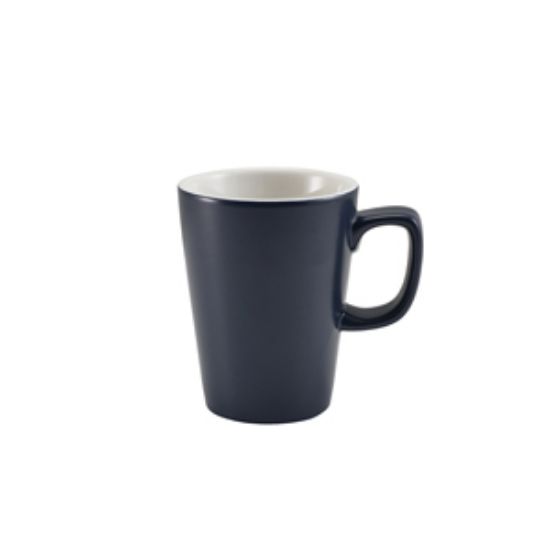 Genware Porcelain Matt Blue Latte Mug 34cl/12oz (6)