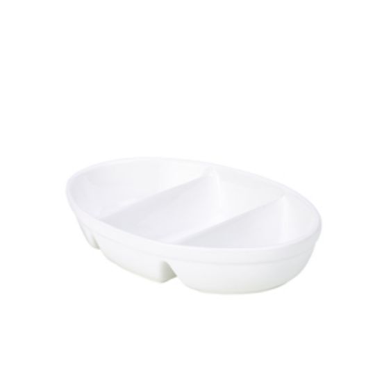 R.G.3 Divided Veg. Dish 28cm White (4)