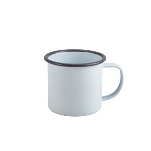 Enamel Mug White With Grey Rim 36cl/12.5oz