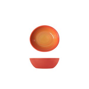 Sunset Orange Atlantis Melamine Oval Bowl 15 X 13.5 X 5cm (12)