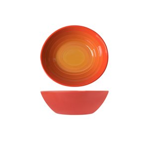 Sunset Orange Atlantis Melamine Oval Bowl 23 X 20.5 X 7.5cm (6)