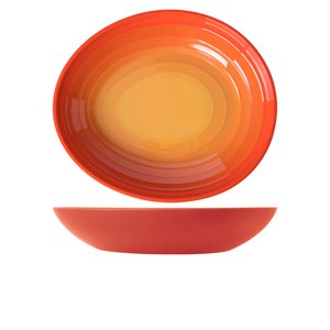 Sunset Orange Atlantis Melamine Oval Bowl 38 X 32.5 X 7cm
