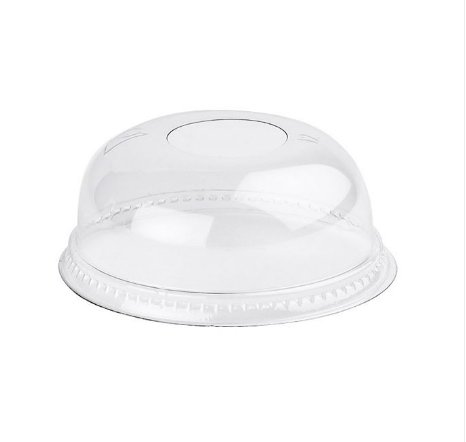 PET DOMED LID WITH HOLE FOR 8/10/12oz PET CUP (1250)