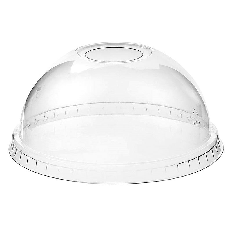 DOME LID 100% RPET WITH HOLE LID 93MM (50)