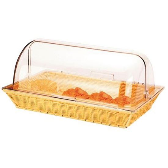 Rectangular Basket With Polycarb Roll Top 53cm (L) X 32cm (W) X 18cm (H)