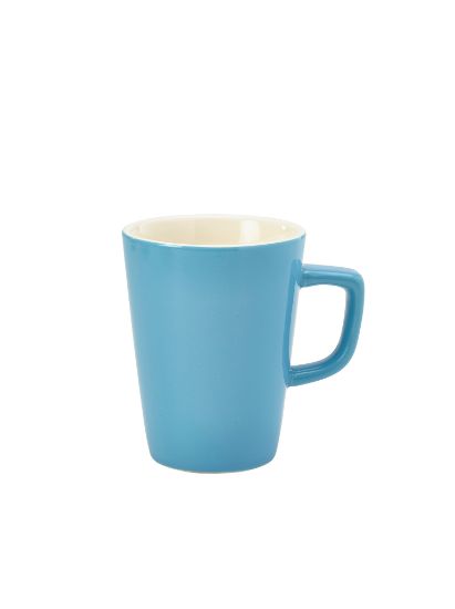 Genware Porcelain Latte Mug Blue 34cl 12oz (6)