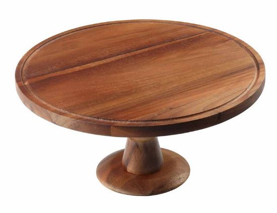 Acacia Collection Round Cake Stand Unassembled 12.5" X 12.5" X 6"