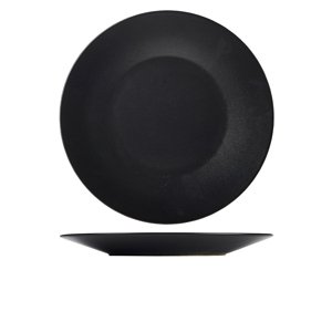 Luna Stoneware Black Wide Rim Plate 30.5cm/12 (6)