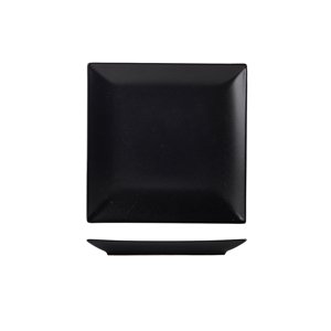 Luna Stoneware Black Square Plate 21cm/8.25 (6)