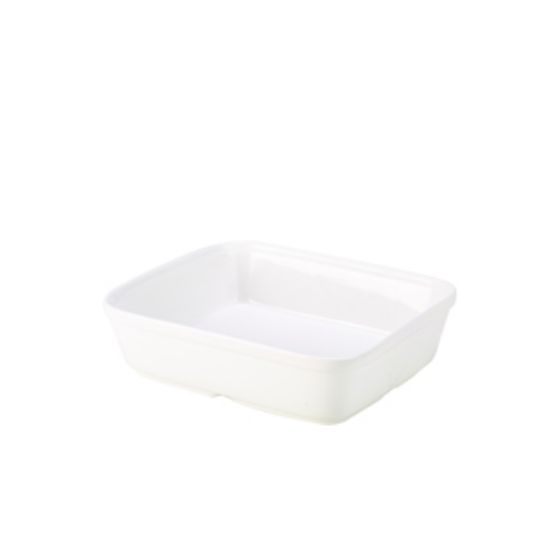 Genware Porcelain Rectangular Roaster 24.5 X 20cm/9.5 X 8 (2)