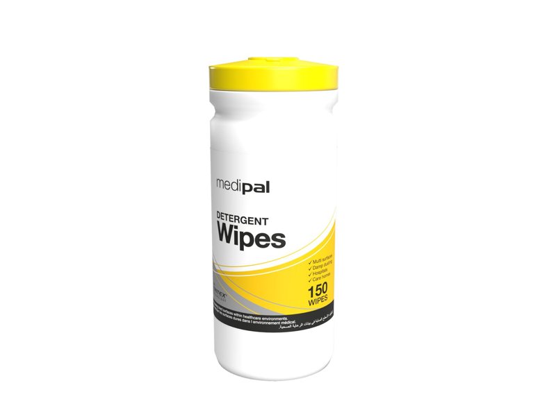 MEDIPAL DETERGENT WIPES 2LTR CANISTER (150)