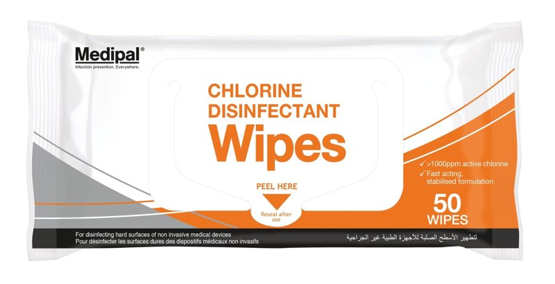 MEDIPAL CHLORINE WIPES FLOW PACK (50)