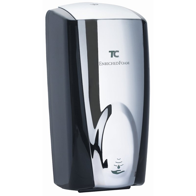 JWS Auto Foam Soap Dispenser Chrome and Black 1100ml