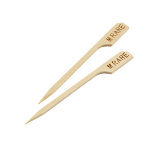 Bamboo Steak Markers 9cm/3.5"" Medium Rare (100pcs)