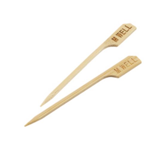 Bamboo Steak Markers 9cm/3.5"" Medium Well (100pcs)