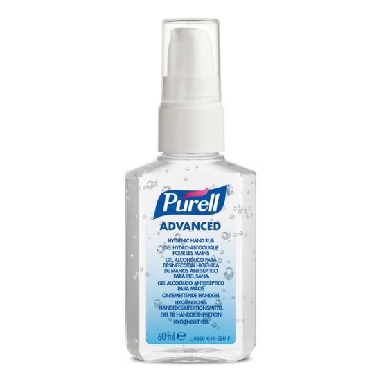 Purell Advanced Hygienic Hand Rub 60ml Personal Issue Pump Bottle *p