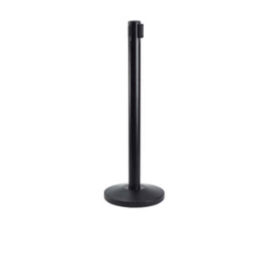 Black Barrier Post - Retractable Black Belt (2)