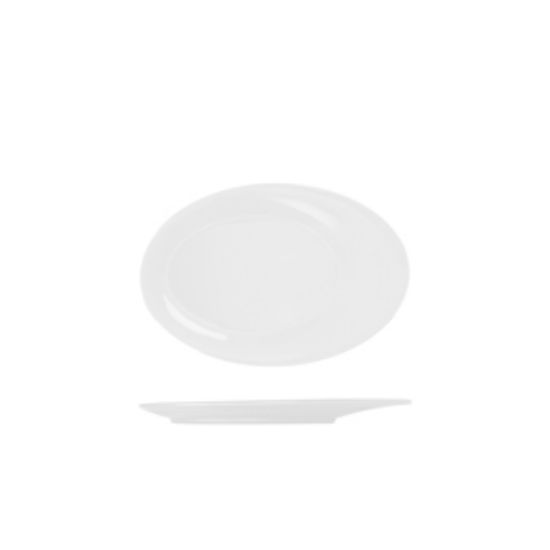 Opulence White Boston Melamine Oval Plate 25.5 X 17.3cm (12)