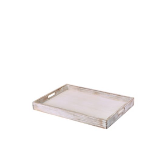 Genware White Wash Butlers Tray 44 X 32 X 4.5cm