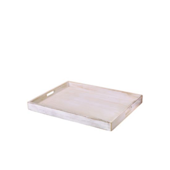 Genware White Wash Butlers Tray 49 X 38.5 X 4.5cm