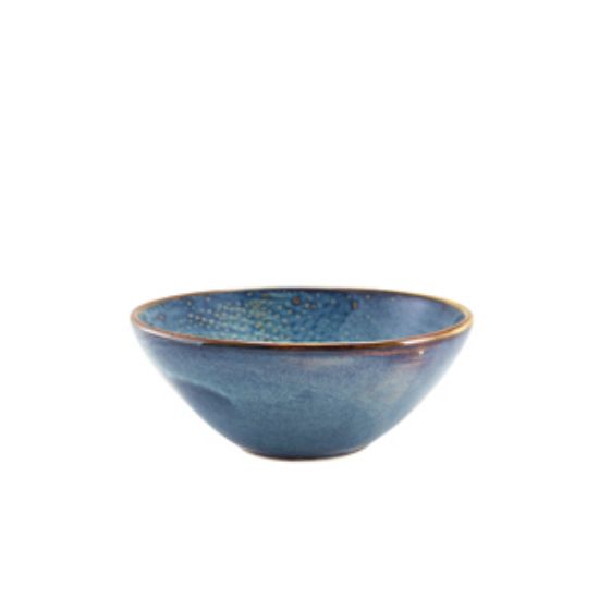 Terra Porcelain Aqua Blue Organic Bowl 16.5cm (6)