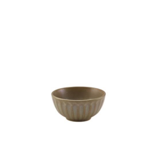 Terra Porcelain Matt Grey Scalloped Round Bowl 13.8cm (6)