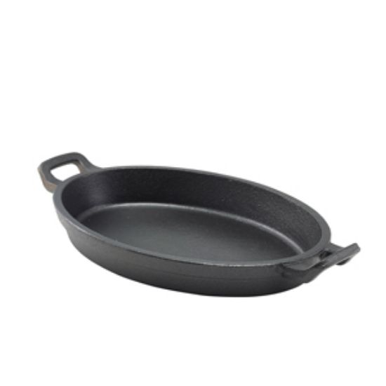 Cast Iron Oval Eared Dish 24 X 17.3 X 3.4cm (6)