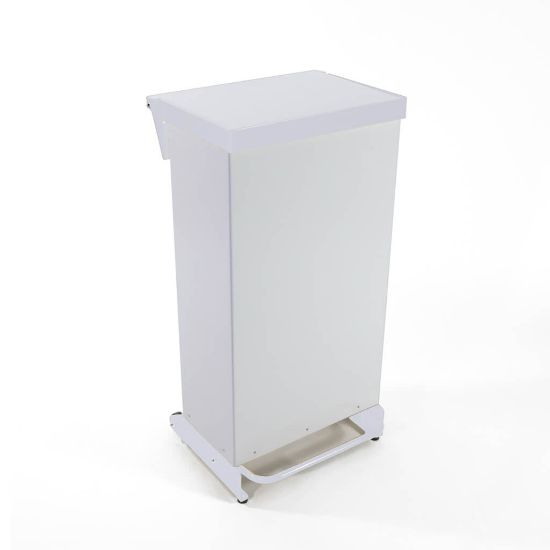 65ltr Sackholder Fire Proof Metal Body & Metal White Lid With Plastic Base