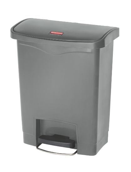 Rubbermaid Slim Step On Resin Front Pedal 30l Grey
