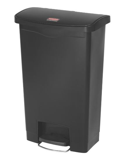 Rubbermaid Slim Step On Resin Front Pedal 50l - Black